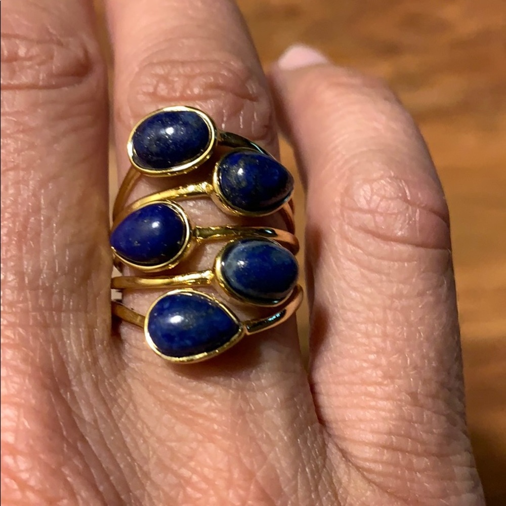 Stella & Dot Pauline blue lapis ring